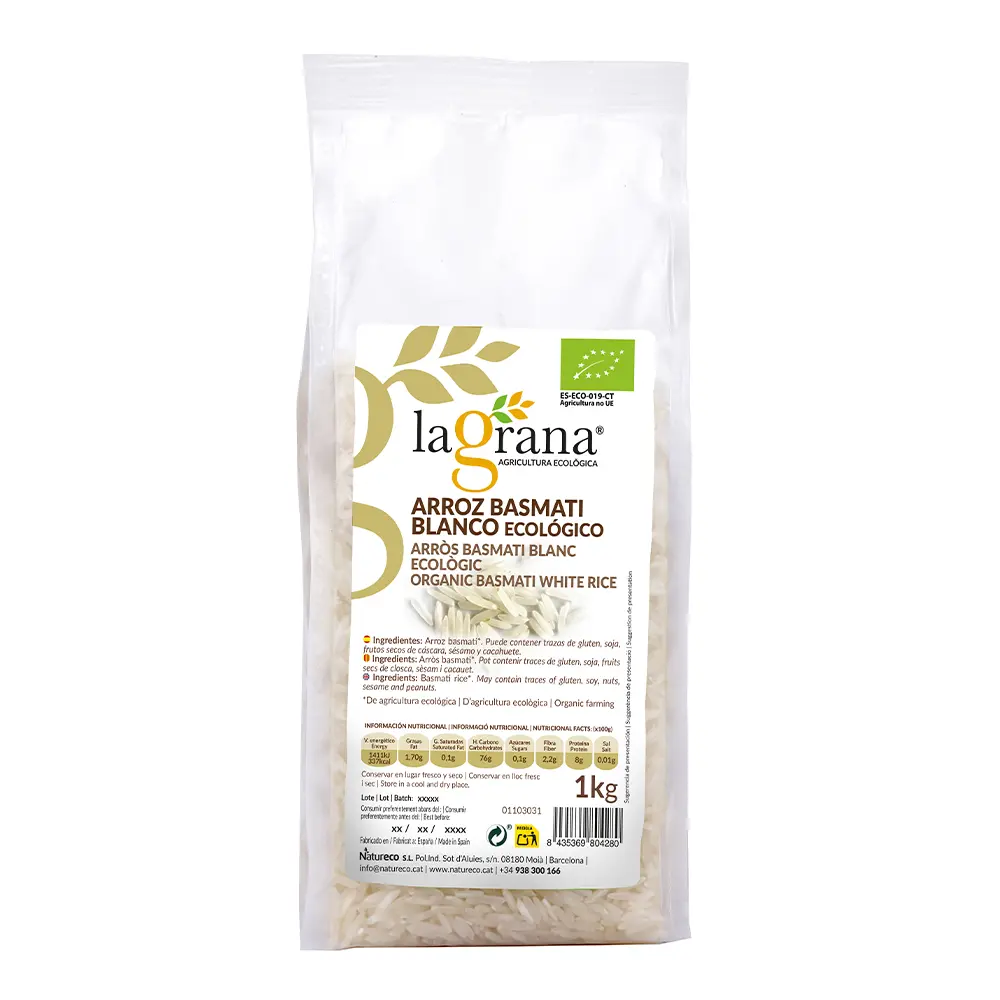 Arroz Basmati blanco ecológico