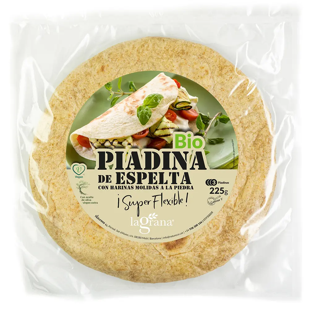 Organic spelled wheat piadina