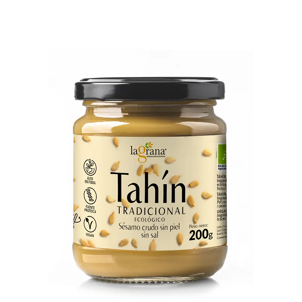 Tahina tradicional ecològica (sèsam cru sense pell i sense sal)