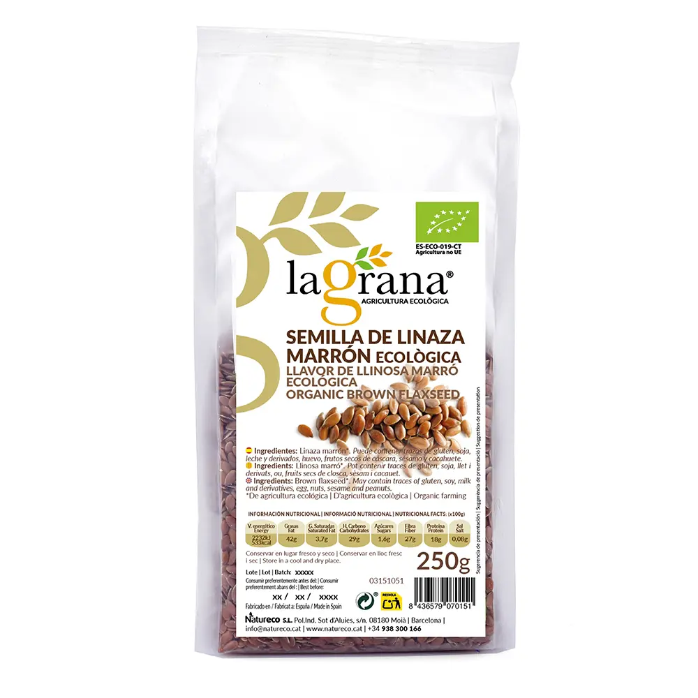 Linaza marrón ecológica