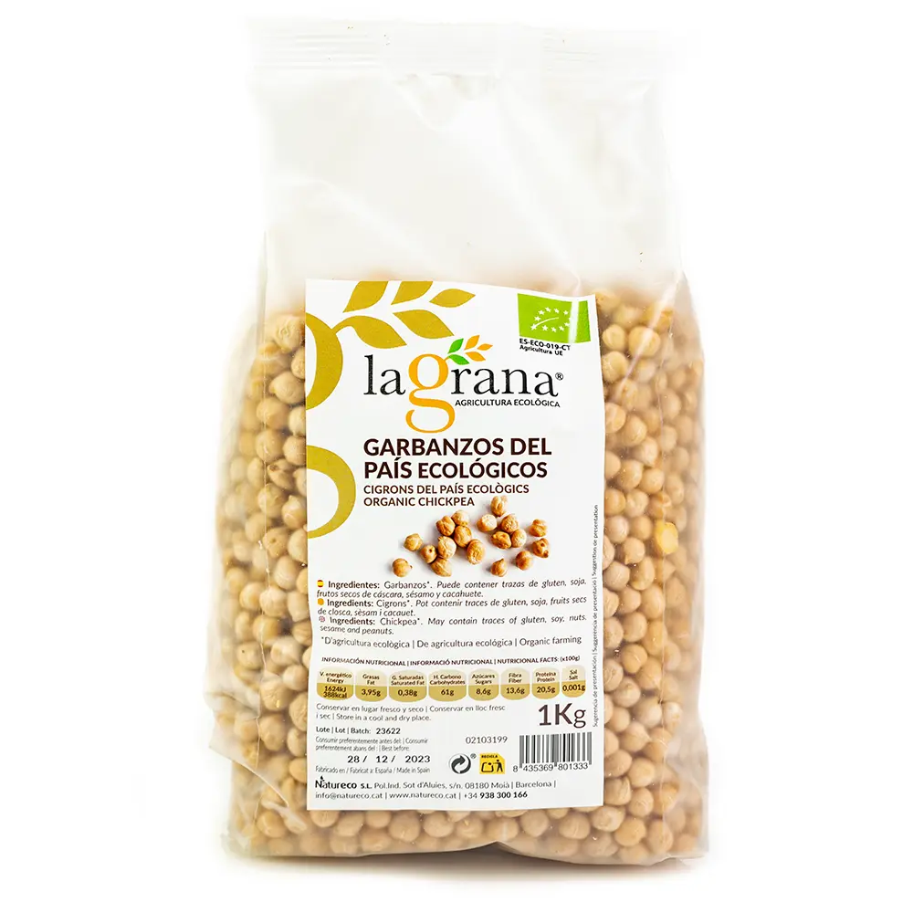 Garbanzos del país ecológicos