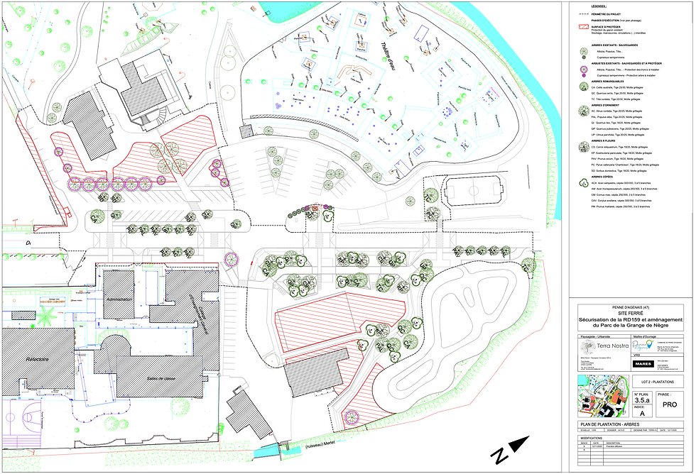 Plan de plantation - Arbres ©Terra Nostra