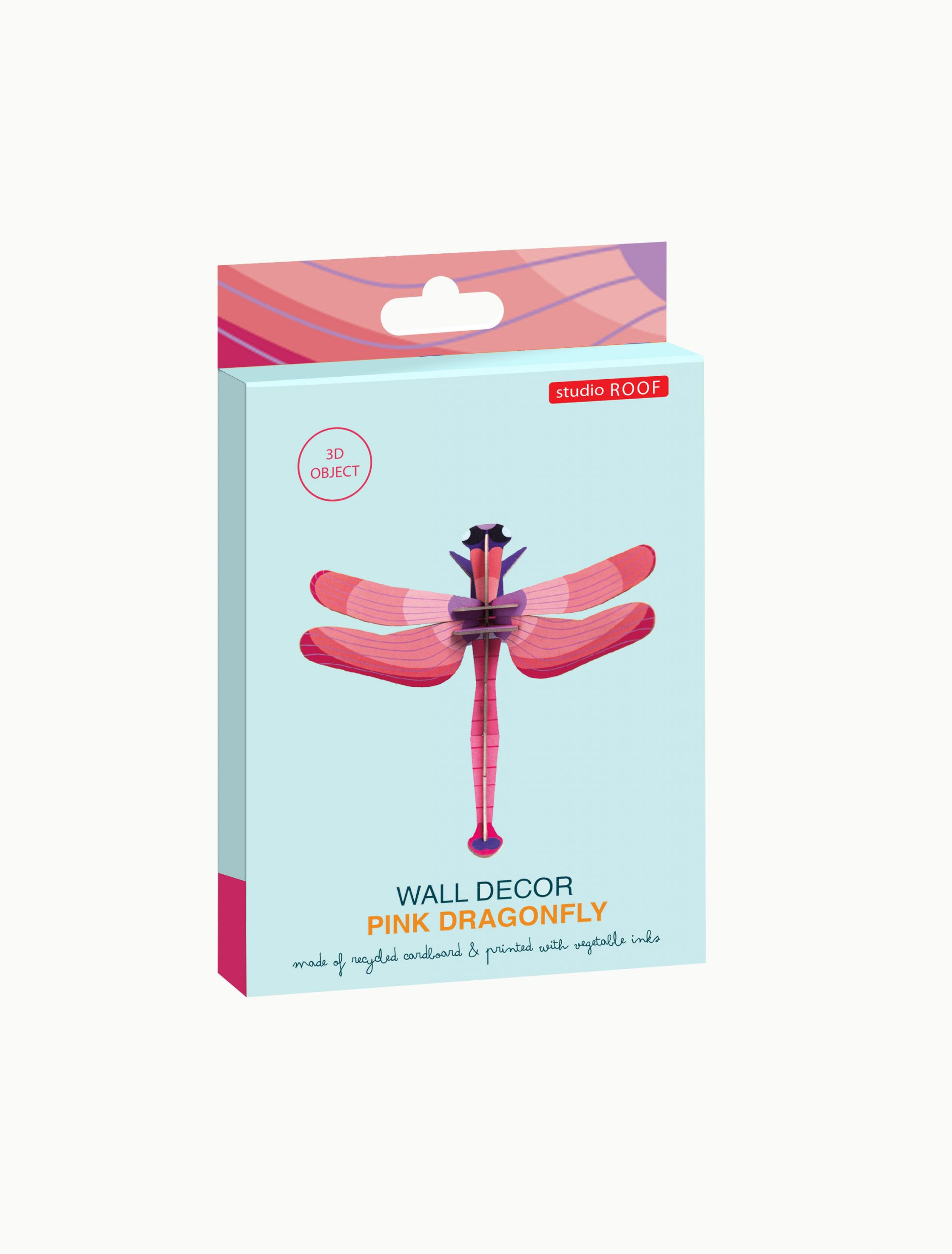 Muurdecoratie - pink dragonfly