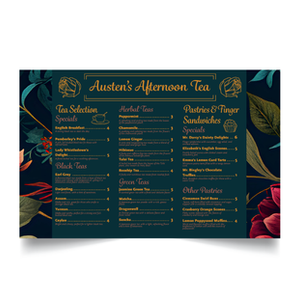 Austen's Afternoon Tea Menu