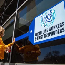 Urbandale Business Owner Ties Ribbons Around Trees at Broadlawns to Thank Healthcare Workers