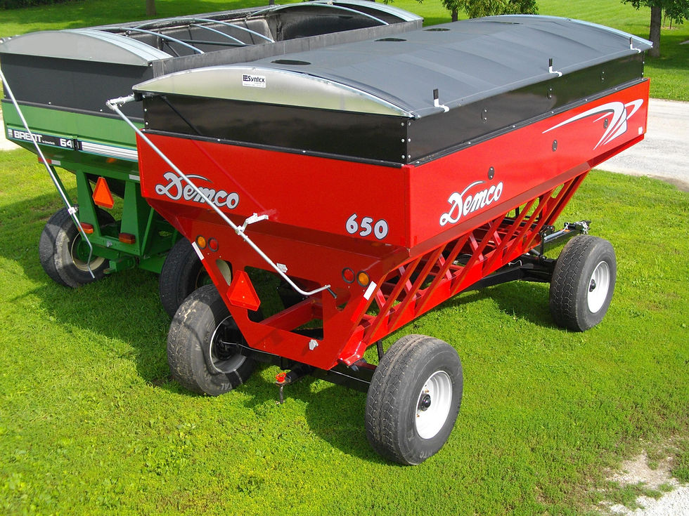 Double red and green wagon