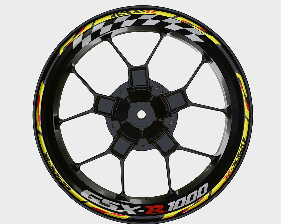 Miniaturbild: Suzuki GSXR 1000 Wheel Decals Rim Stickers GSX-R Rim Tape Set Reflective 1000