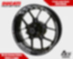 Miniatura: Ducati Monster Wheel Decals Rim Stickers Racing Sticker Set
