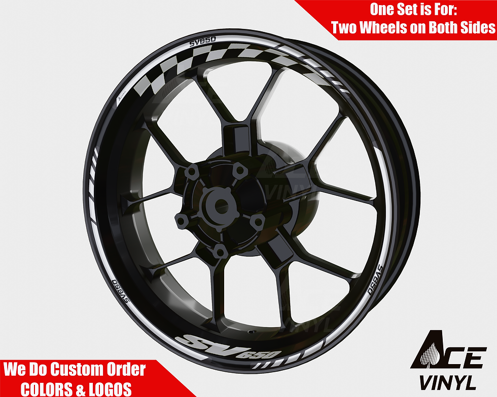 Miniatura: Suzuki SV 650 Wheel Decals Rim Stickers GSXF Rim Tape Set Reflective