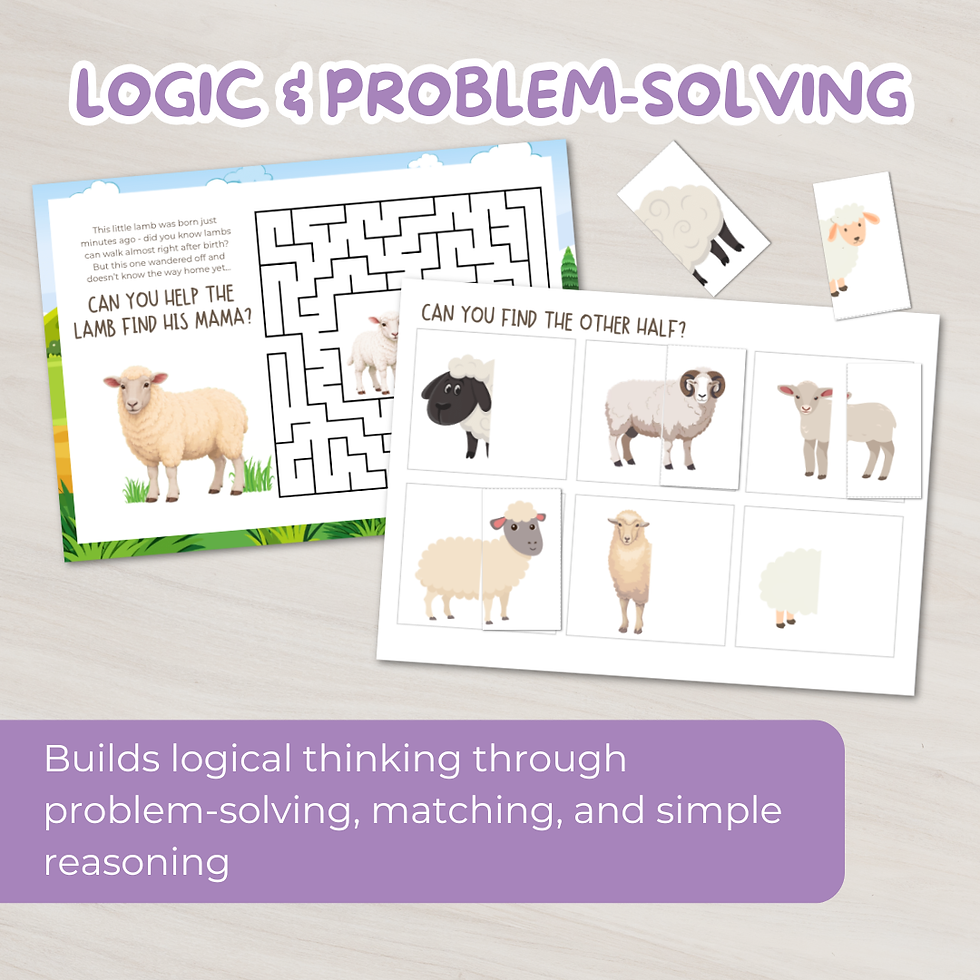 Thumbnail: Sheep matching, sorting and maze activities for early logic and problem-solving skills