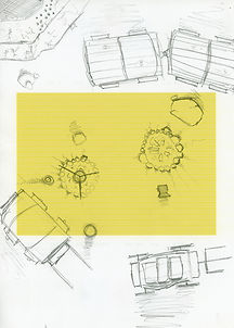 Rough sketch of a campsite from a tabltop RPG game