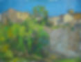 Volterra's Outer Wall, oil on canvas
