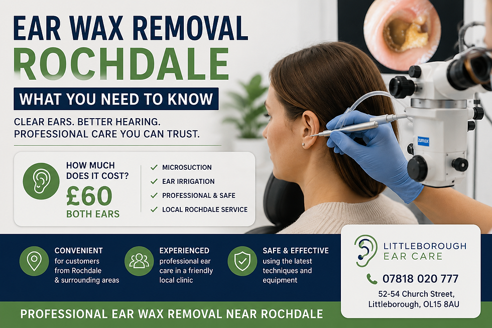 How Much Does Ear Wax Removal Cost in Rochdale?