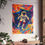 Thumbnail: Poster - Psychedelic Astronaut Floating in a Vivid Cosmic Dreamscape