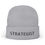 Thumbnail: Stylish Knit Beanie with 'STRATEGIST' Embroidery - Gift for Creative Minds
