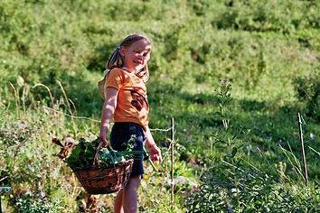 Enfant a Ferme arc en ciel