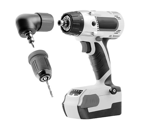 BLDC cordless screwdriver with angle attachment