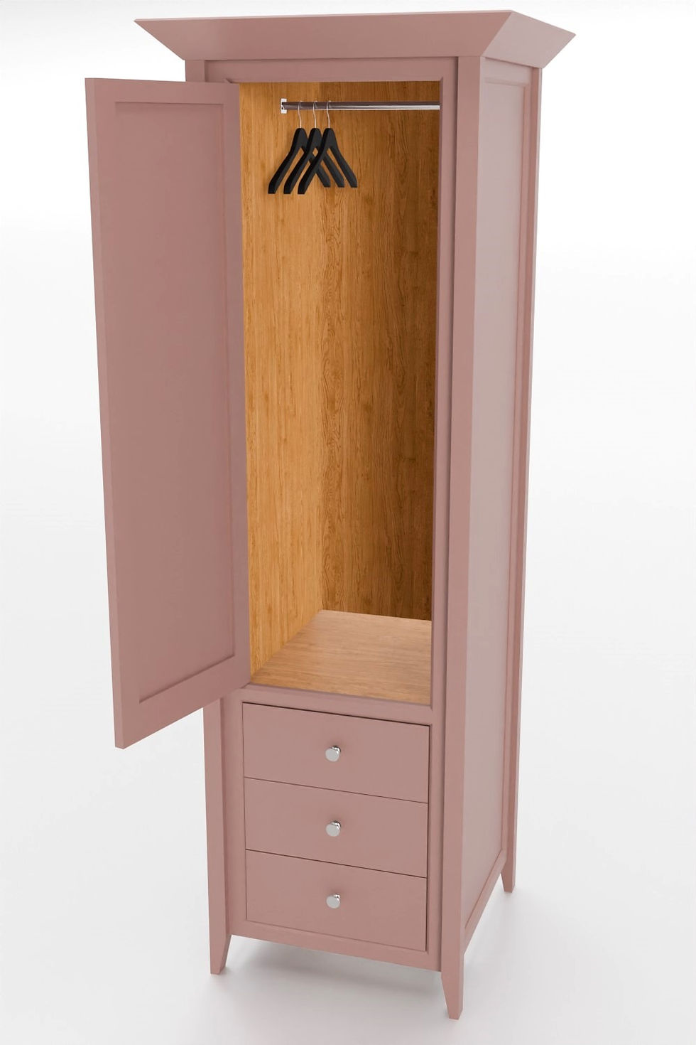 Thumbnail: Clifton Wardrobe, Single Door and 3 Drawers