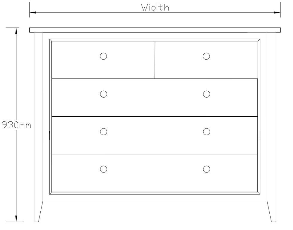 Thumbnail: Clifton Chest of 5 Drawers
