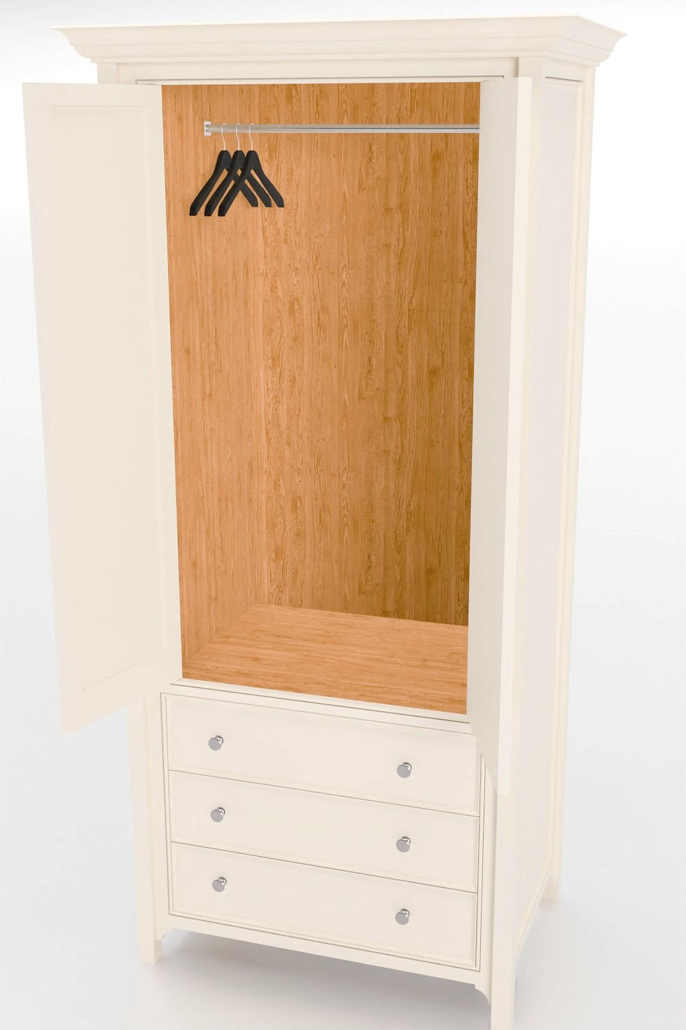 Thumbnail: Lydford Wardrobe, Double Doored and 3 Drawers