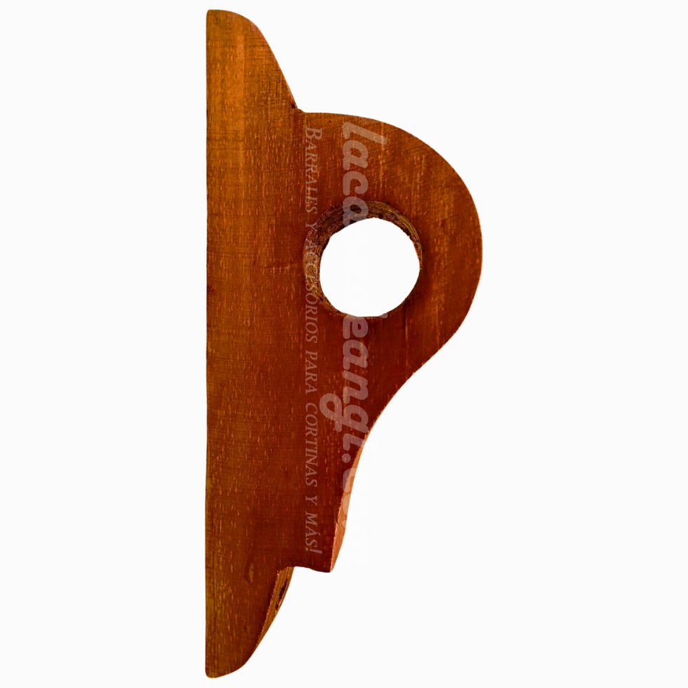 Miniatura: Kit Barral madera para cortinas + 2 soportes Paloma + 2 punteros ×2 mts