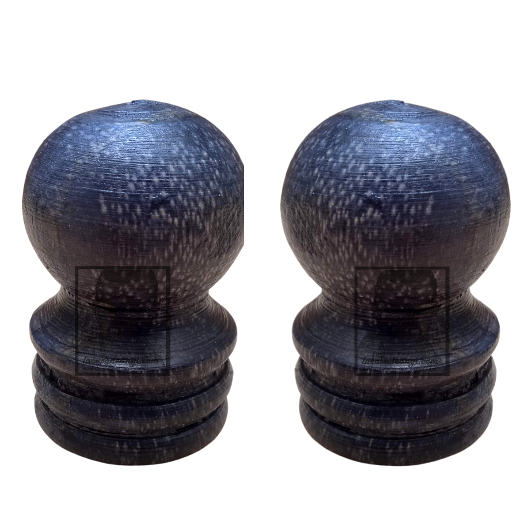 2 Punteros para barrotes madera de cortinas 24mm - Color Negro