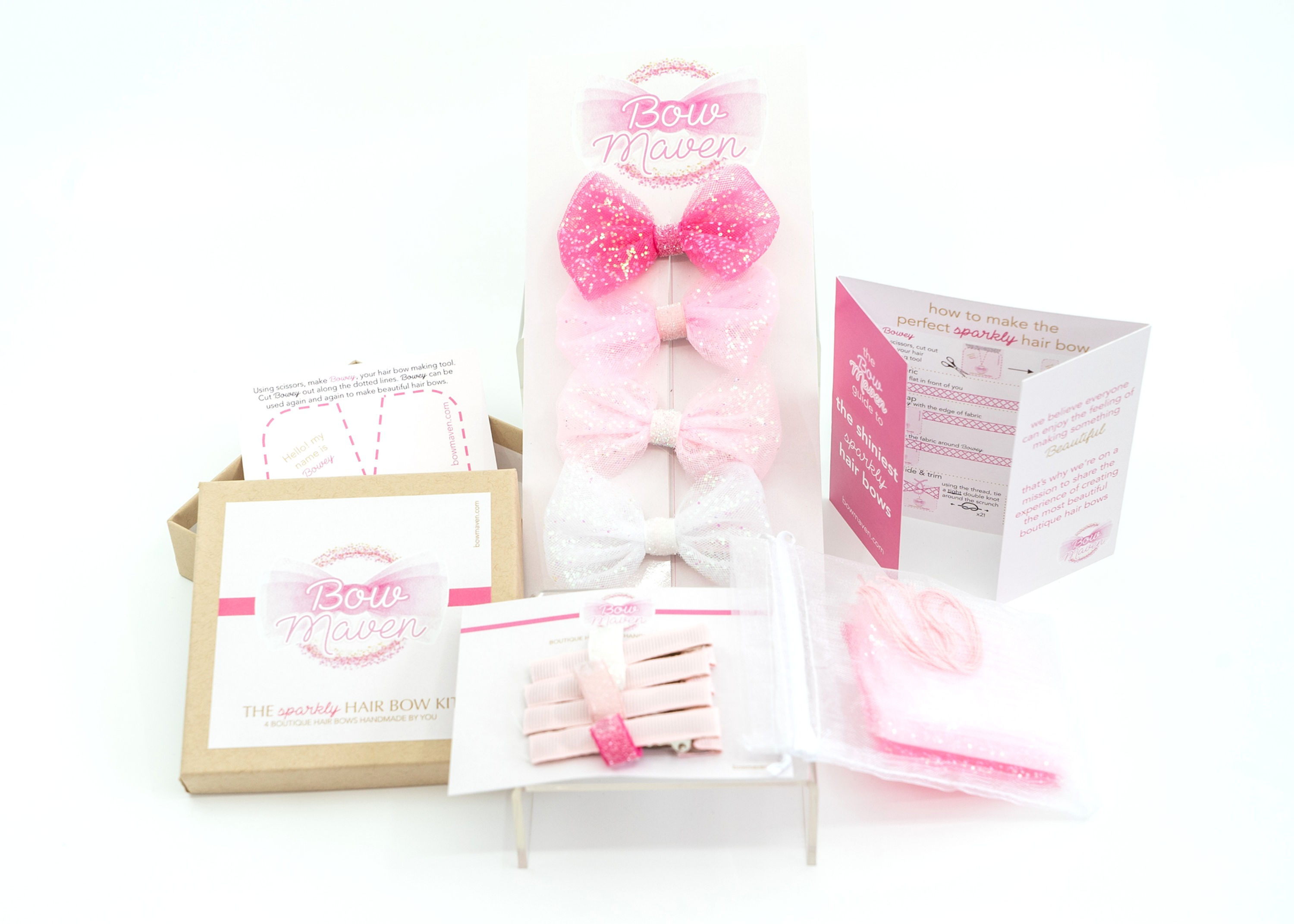 shimmer pink ombrè - clips