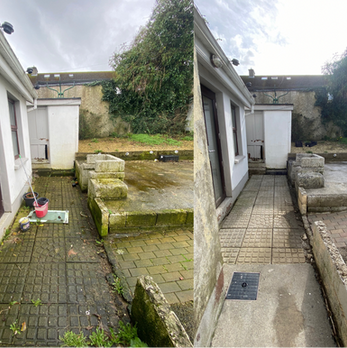 before and after pressure washing 