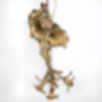 Thumbnail: Gilt bronze chandelier with putto, 19th century