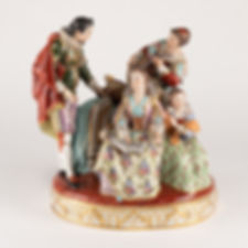 In the style of the Meissen factory, porcelain group, Le Concert, XIX