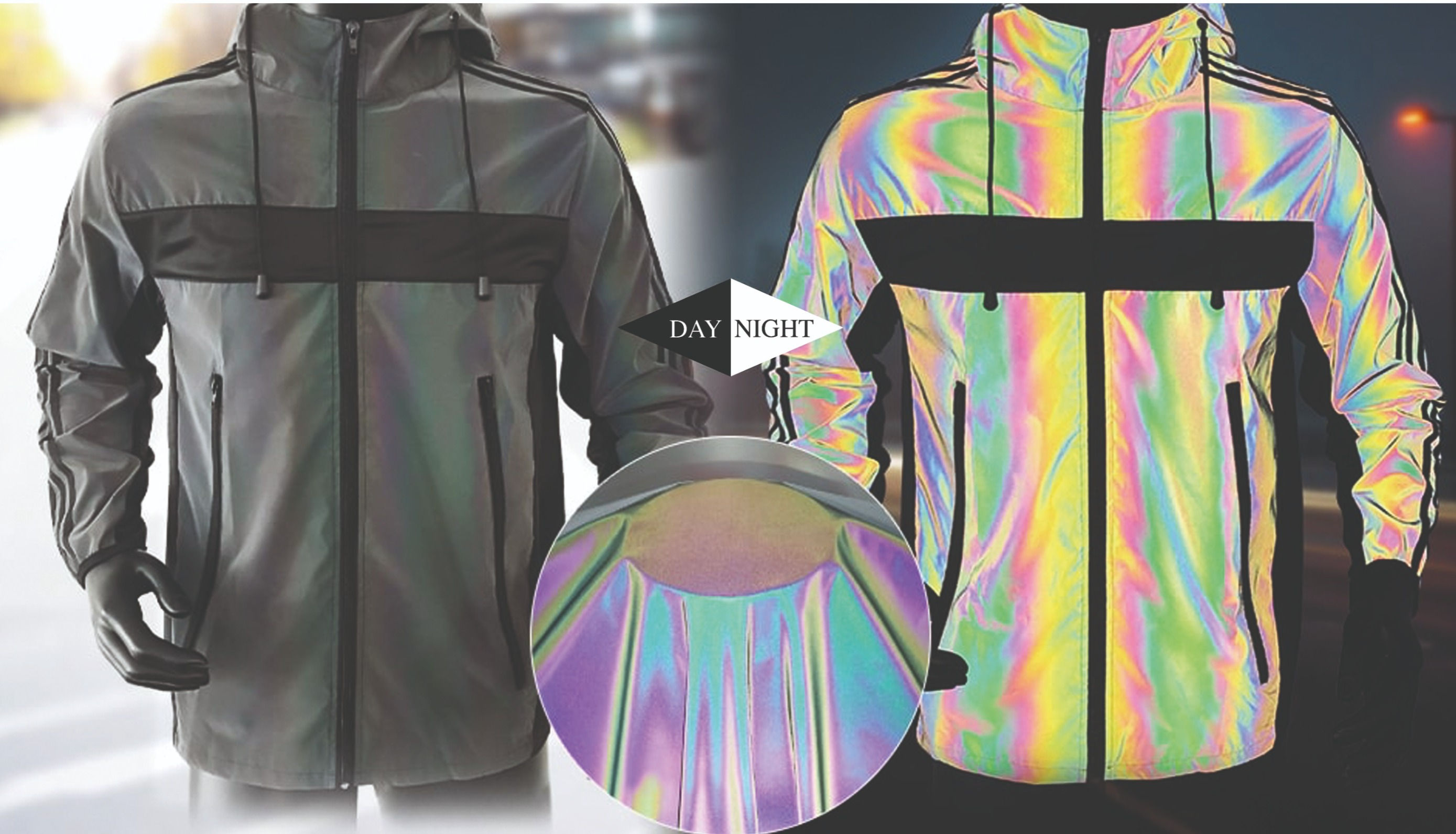 TR 840-849 TELA ARCO IRIS DE NYLON REFLECTIVO