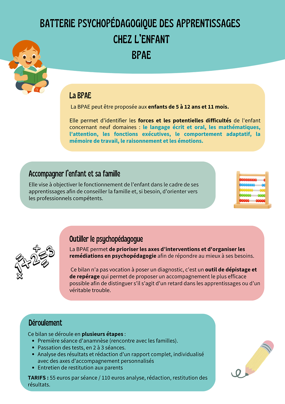 Batterie Psychopédagogique des Apprentissages chez l’Enfant BPAE .png