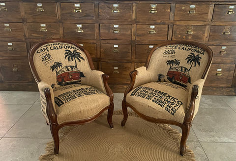 Bergères Napoléon en toile de café Combi : le chic bousculé