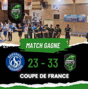 N1. Victoire 33-23 contre Wahagnies (N3) en Coupe de France