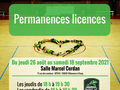 Permanences licences