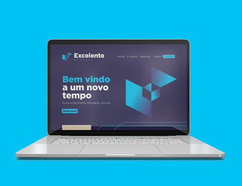 Computador com página inicial da Excelente Company