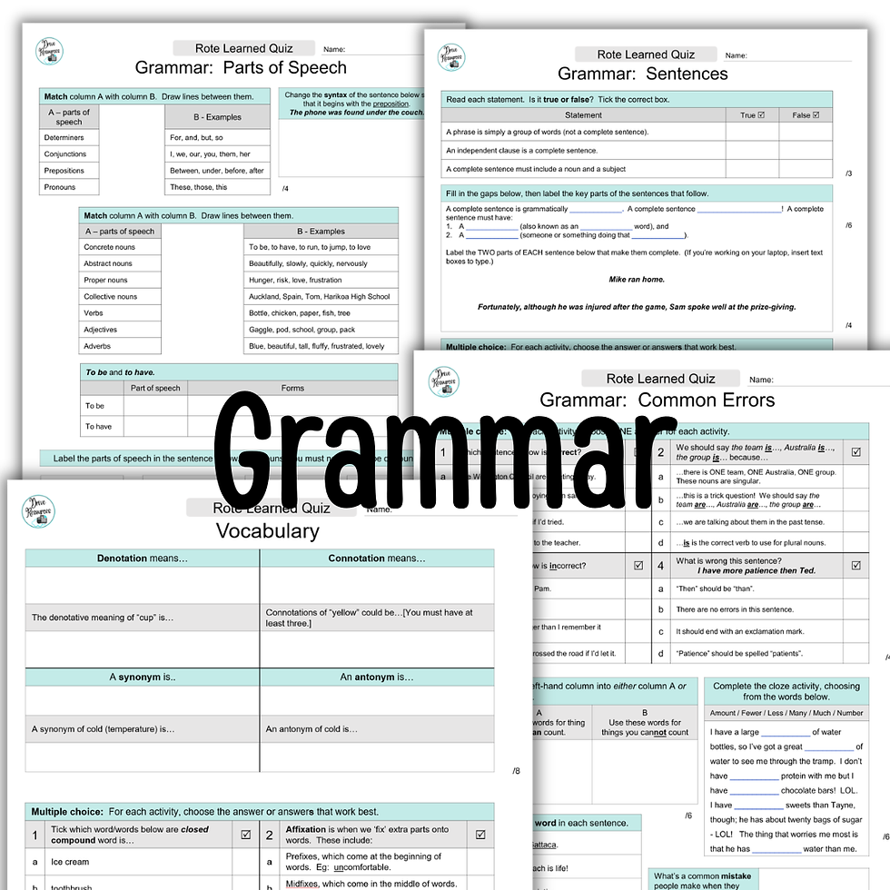 Thumbnail: Revision tests for rote learning