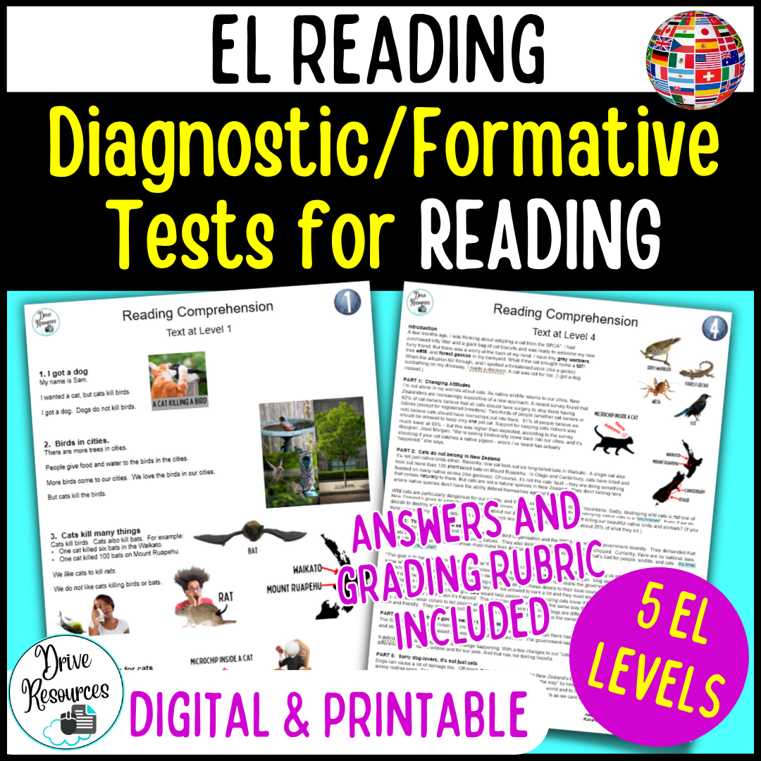 EL Reading - diagnostic and formative testing for English Language Learners