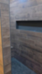 CBC Remodeling & Services – shower niche detail in a tiled shower remodel