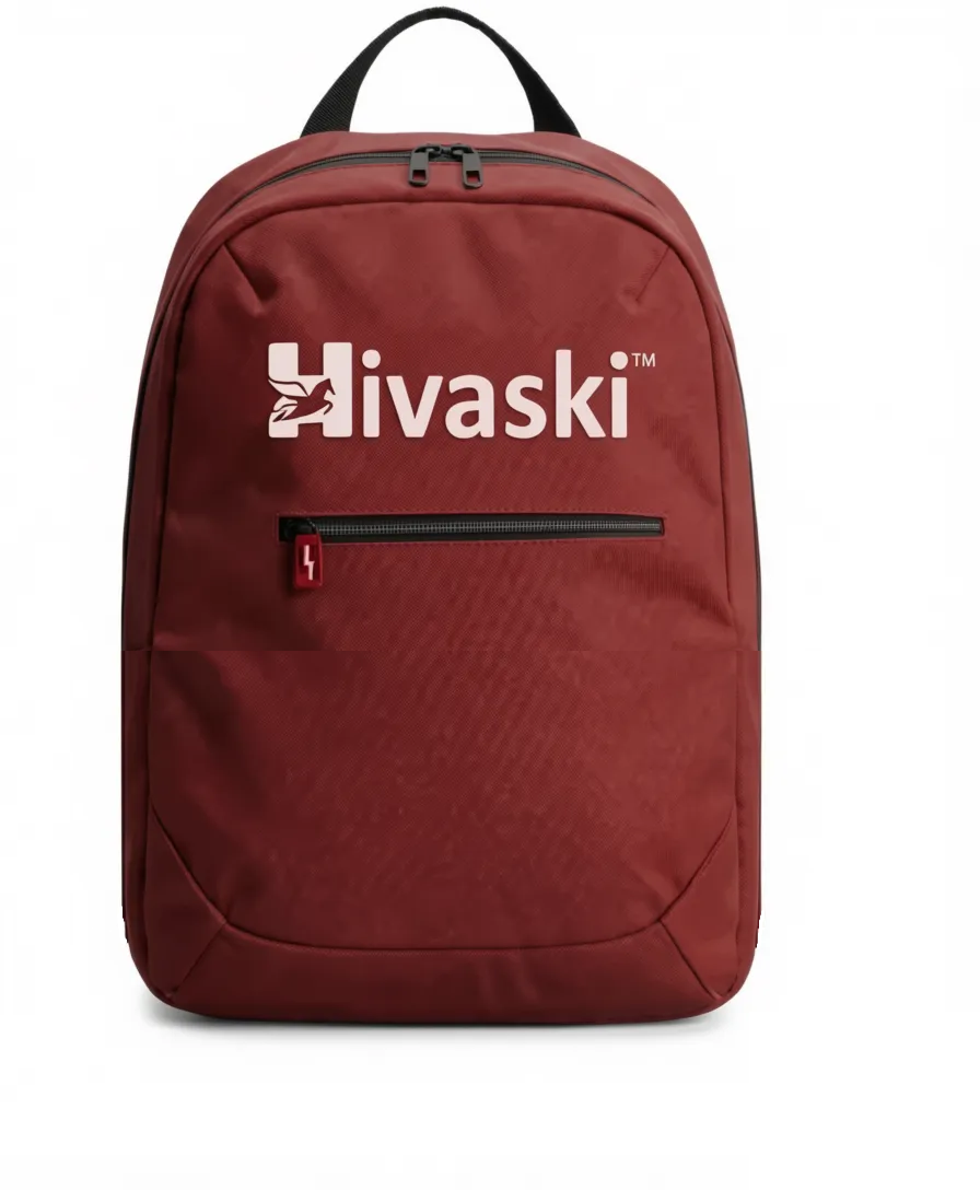 Hivaski Laptop Bag Model no: H51014RC-Red-3 compartments ( FR