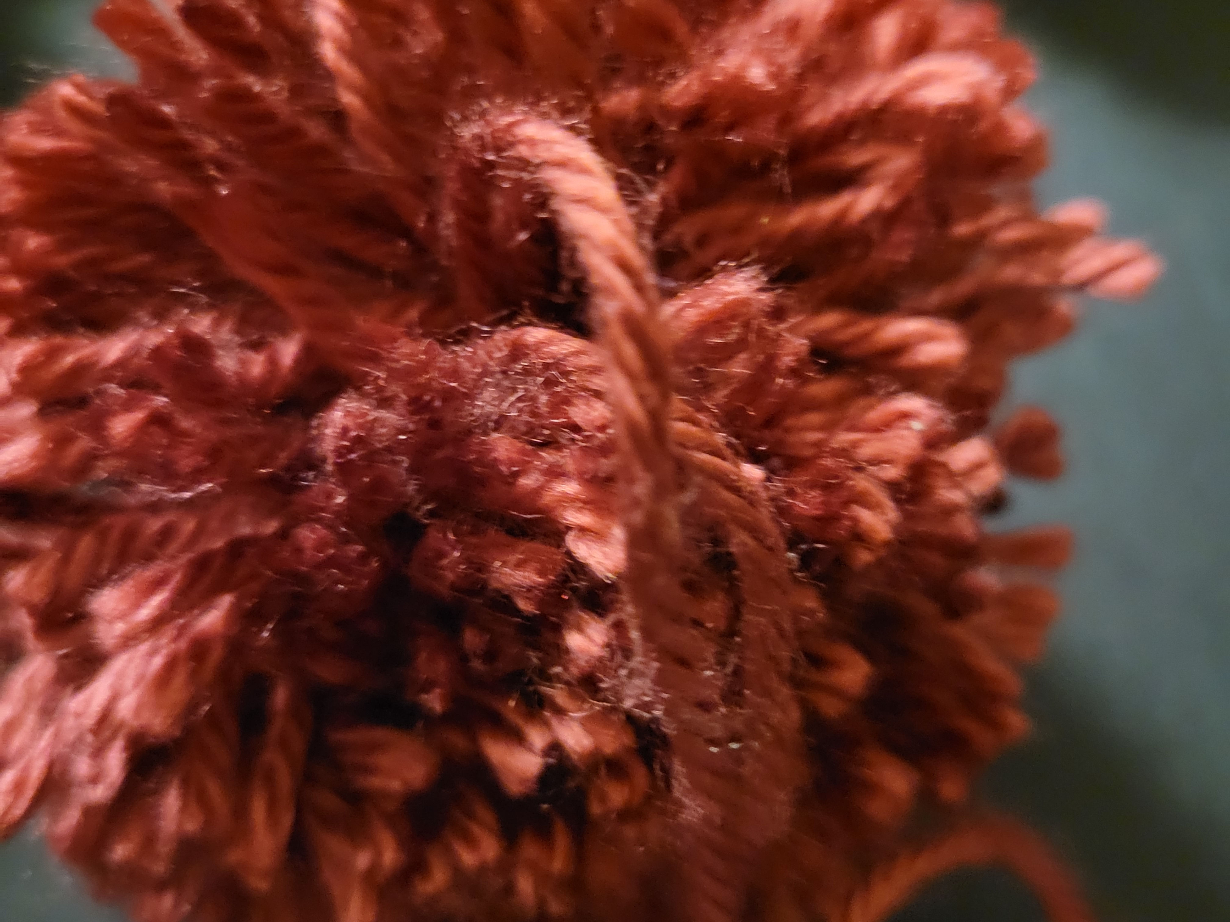 Magenta Pompom Ornament 