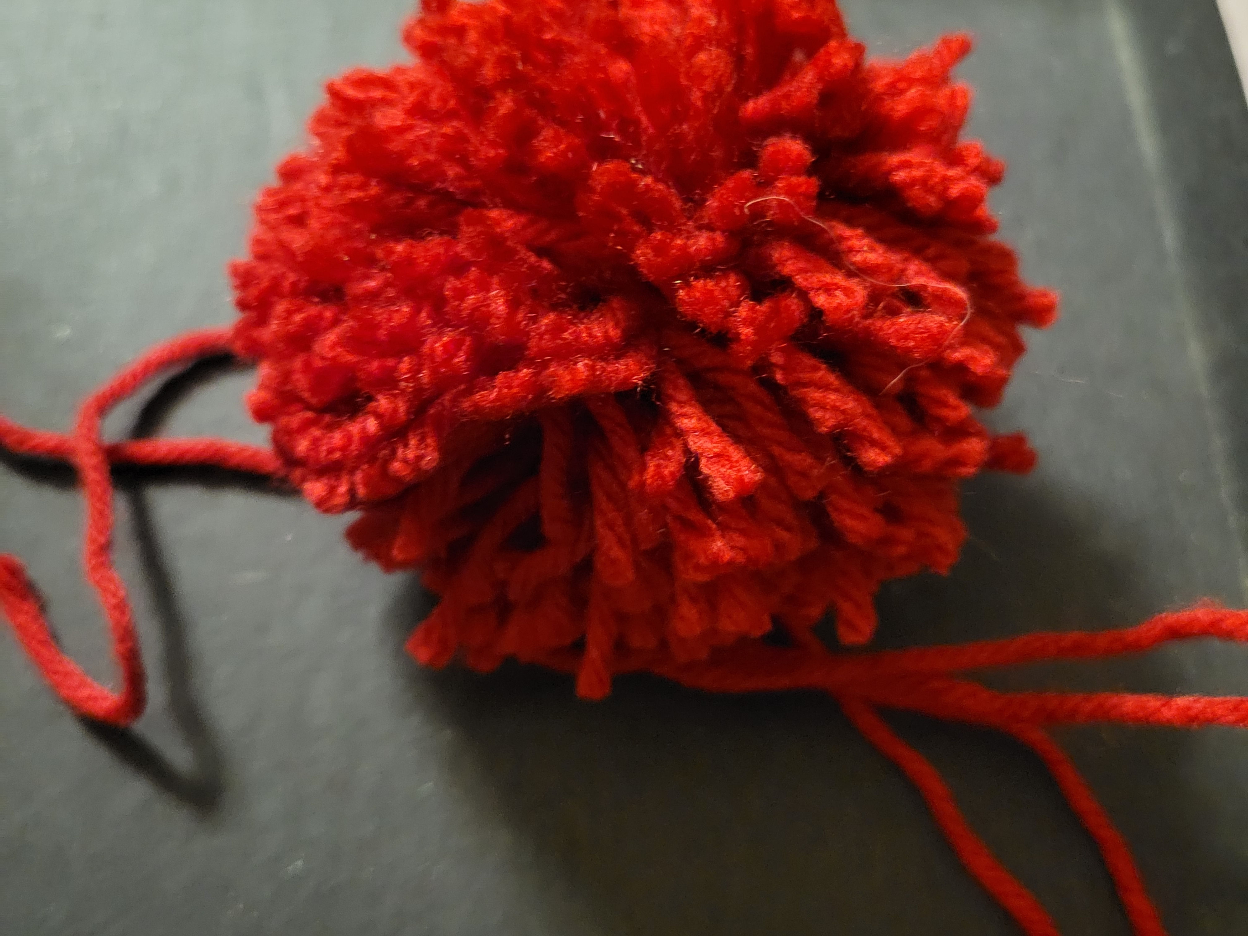 Red Pompom Ornament 