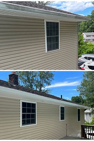 Before & After House and Gutter Wash