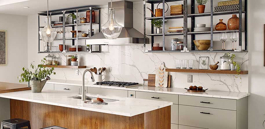 Marble Look Quartz backed offered