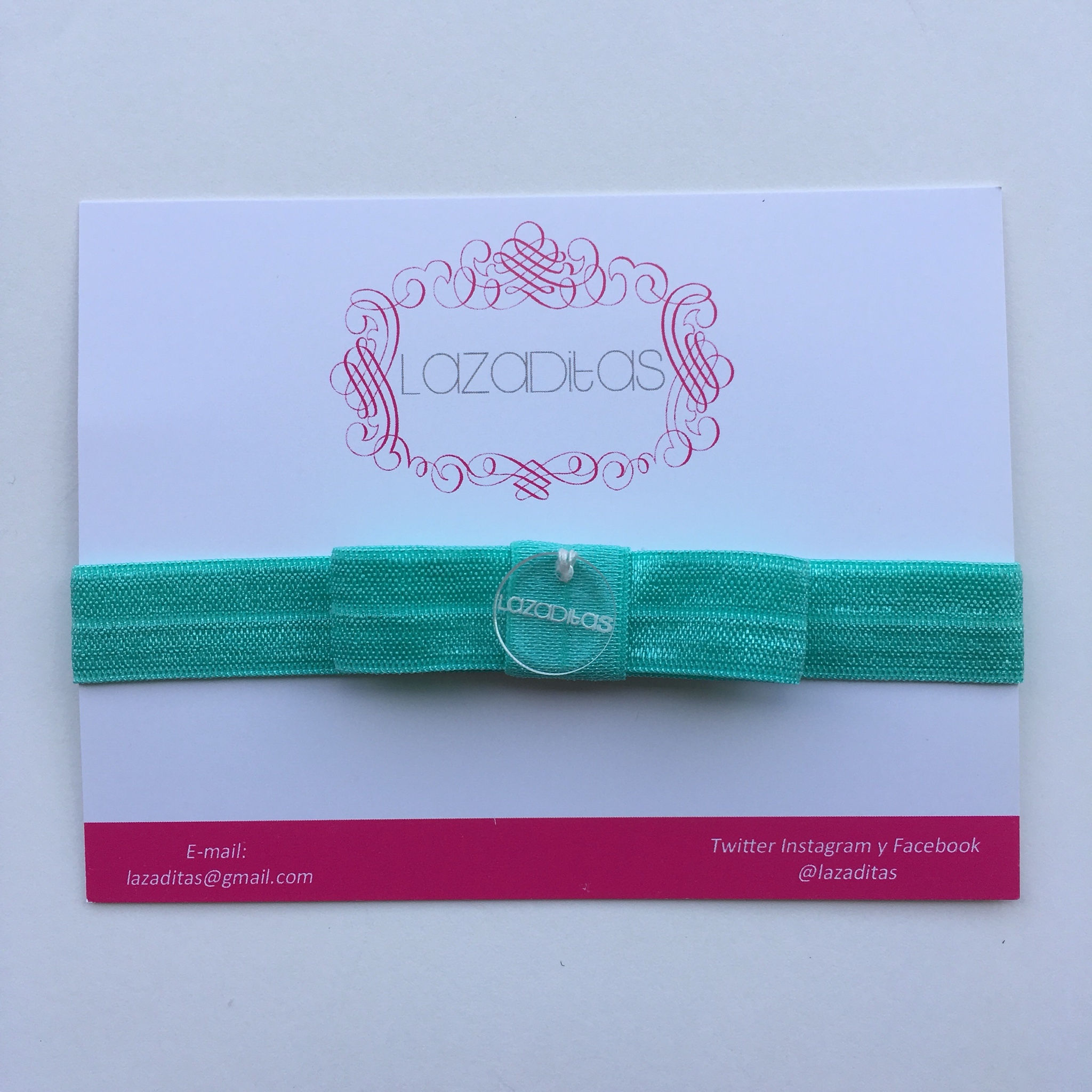 Diadema Elástica Simple Verde Menta