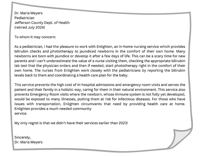 Enlighten Infant Home Care and Jefferson County Department of Health