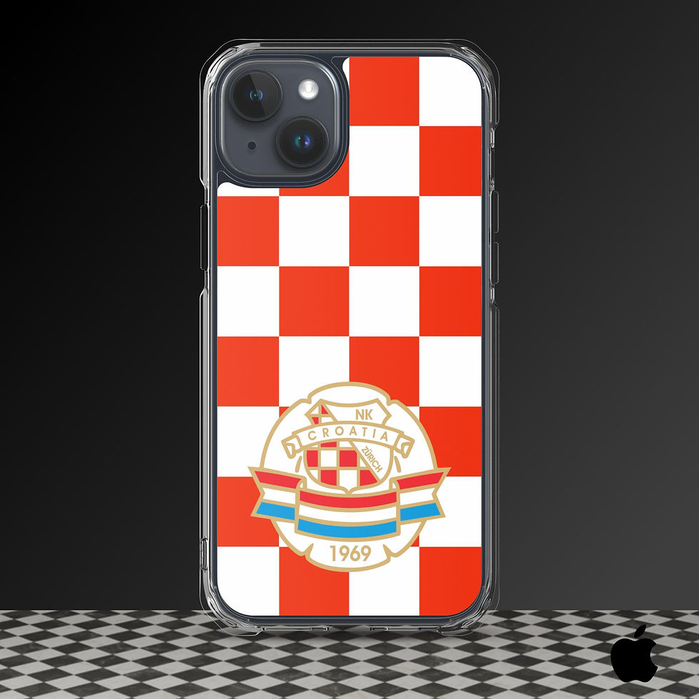 Miniaturbild: Hülle für iPhone® | Rot-weißes Schachbrett | NK Kroatien Zürich