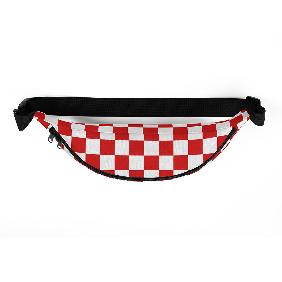 Miniaturbild: Gürteltasche | Rot-weisses Karomuster