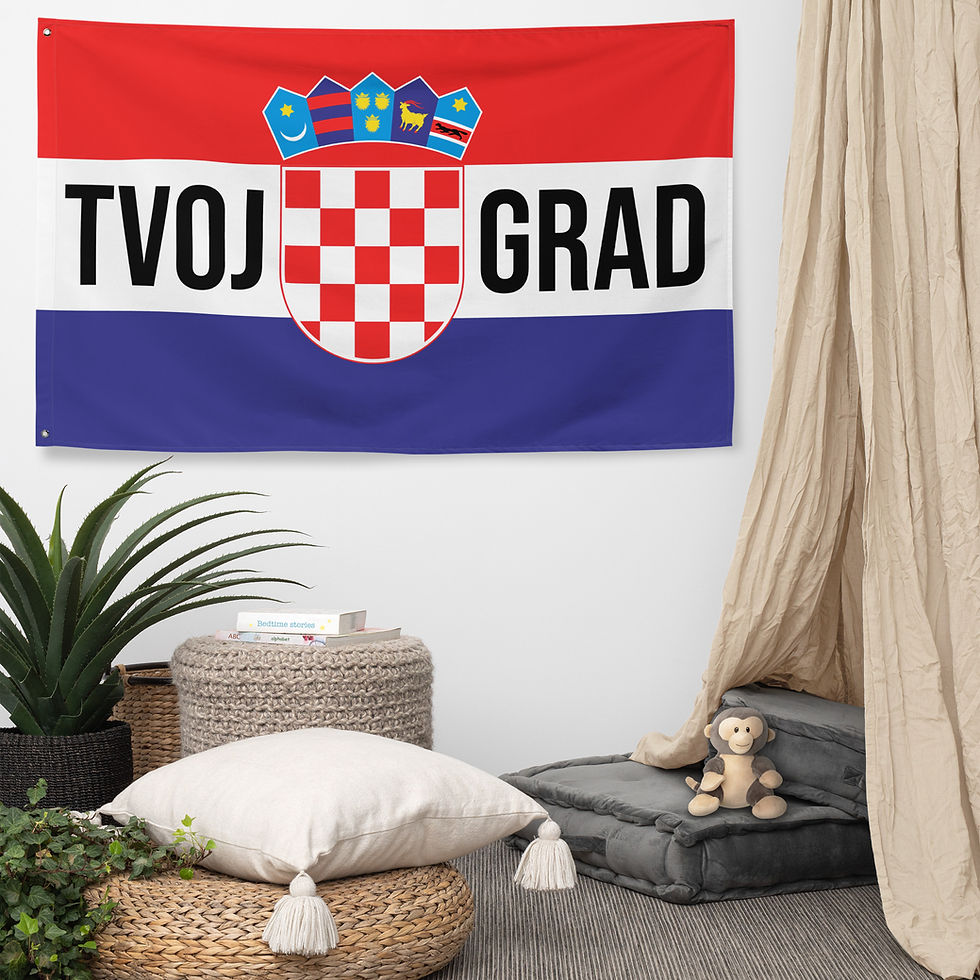 Miniaturbild:  Kroatische Flagge mit Ihrer individuellen Aufschrift | Kroatien