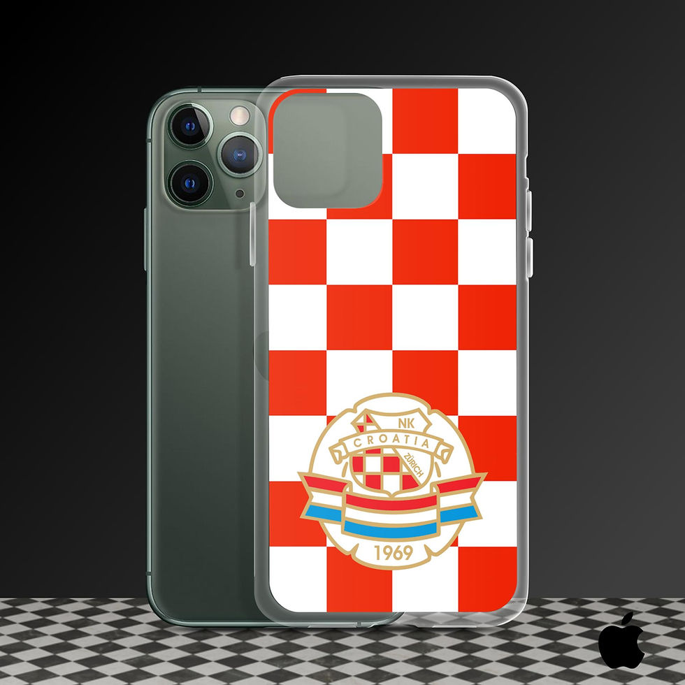 Minijatura: Maskica za iPhone® | Crveno-bijela šahovnica | NK Croatia Zürich